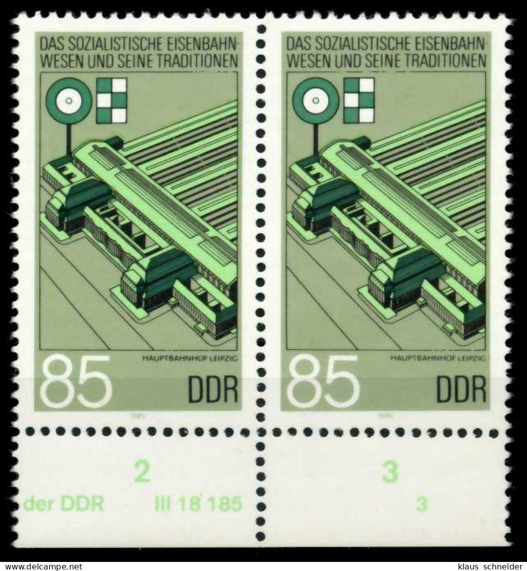 DDR 1985 Nr 2971 Postfrisch WAAGR PAAR URA X6B703E - Unused Stamps