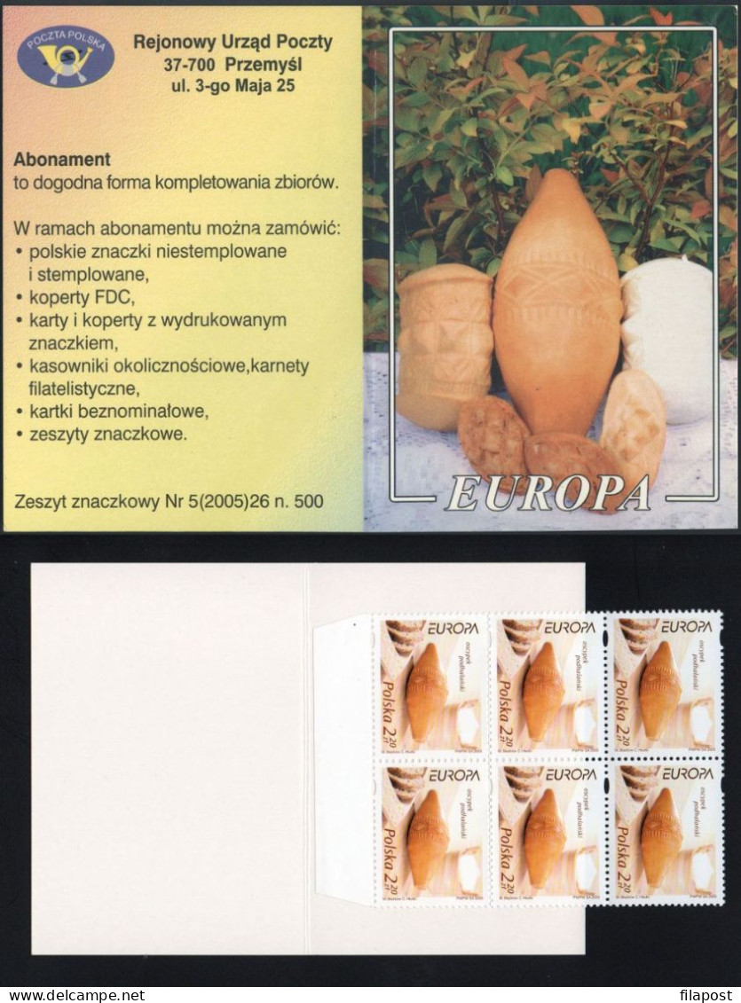 Poland 2005 Mi 4183 Europa - CEPT, Oscypek Cheese, Karpaty Mountain Traditional Food Booklet Set Of 6 Stamps MNH** - Levensmiddelen