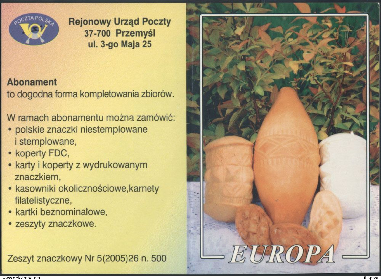 Poland 2005 Mi 4183 Europa - CEPT, Oscypek Cheese, Karpaty Mountain Traditional Food Booklet Set Of 6 Stamps MNH** - Ernährung