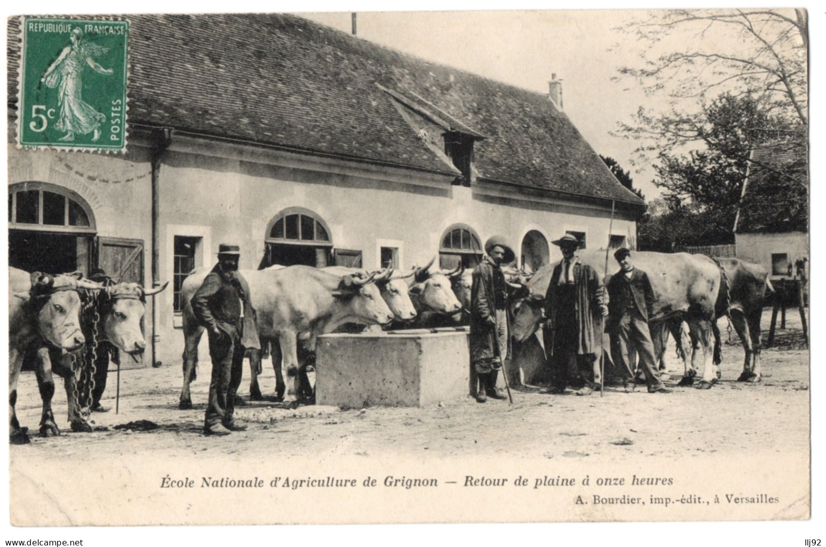 CPA 78 - GRIGNON (Yvelines) - Ecole Nationale D'Agriculture De Grignon. Retour De Plaine à Onze Heures  - Dos Non Divisé - Grignon