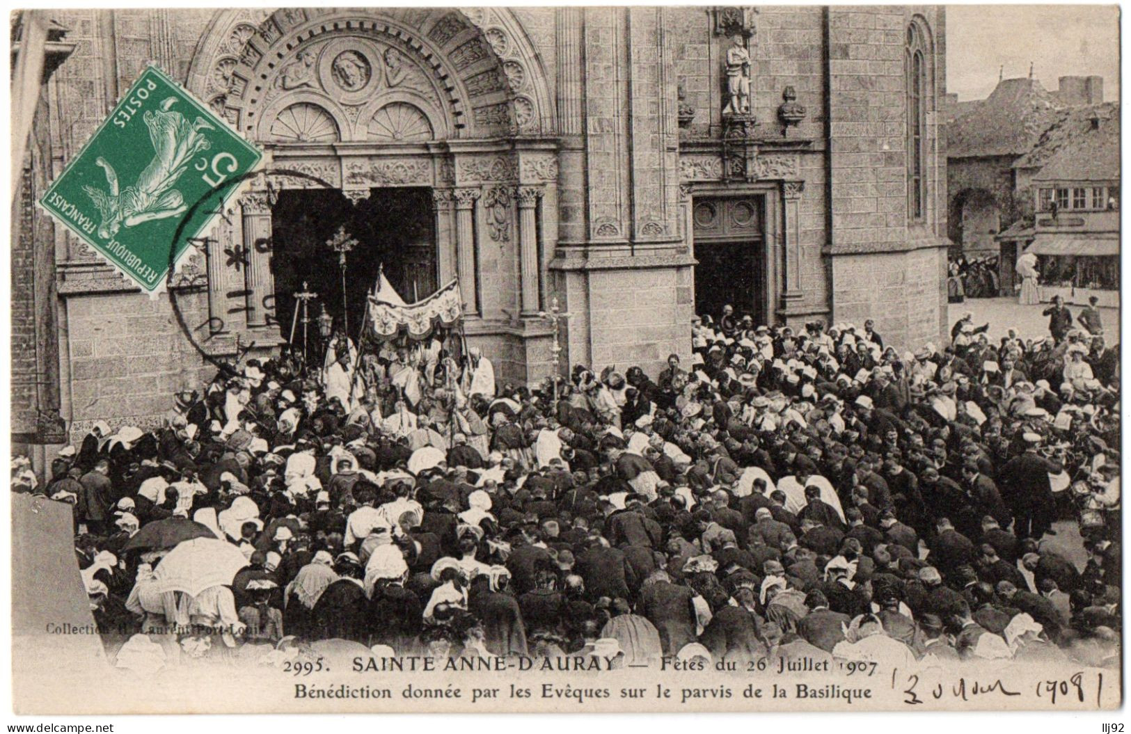 CPA 56 - SAINTE ANNE D'AURAY (Morbihan) - 2995. Fêtes Du 26 Juillet 1907. Bénédiction Donnée Par Les Evêques - Sainte Anne D'Auray