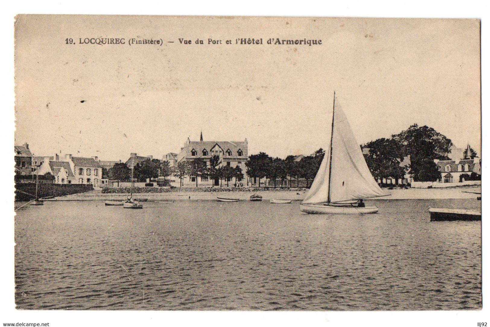 CPA 29 - LOCQUIREC (Finistère) - 19. Vue Du Port Et L'Hôtel D'Armorique. Ed. N. L. - Locquirec