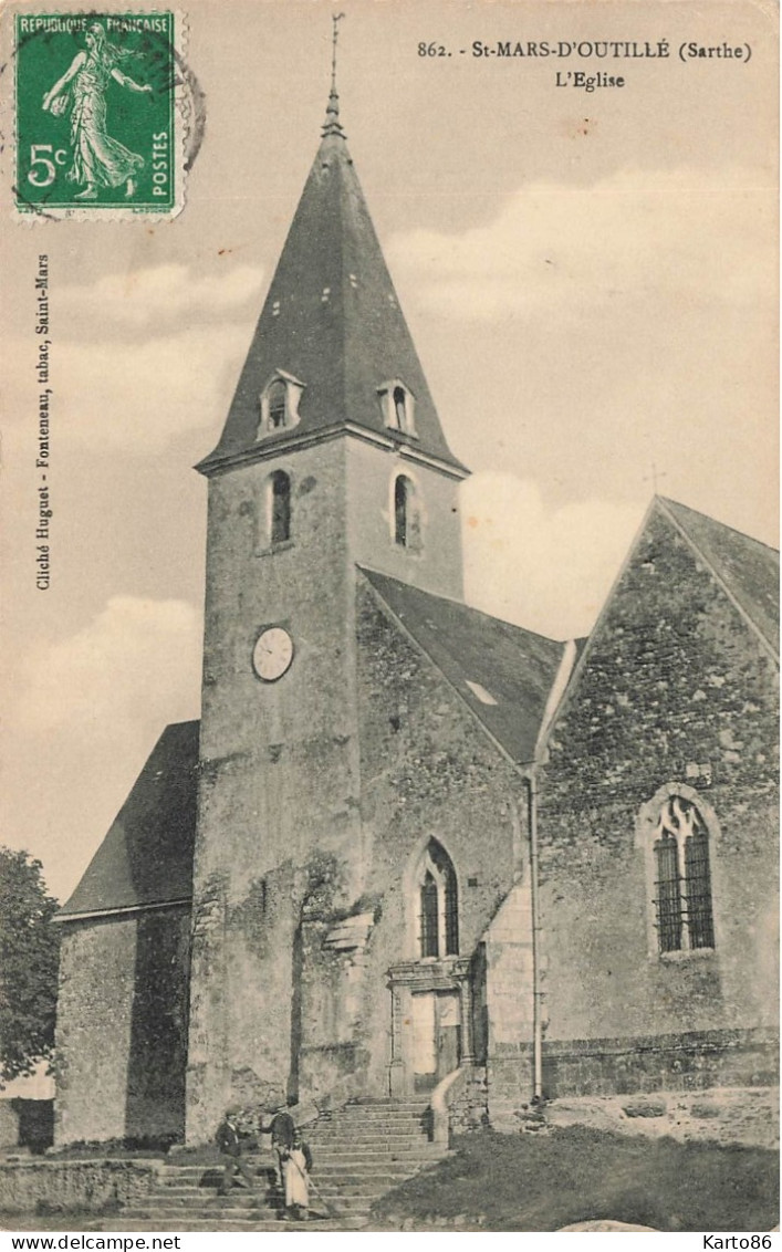 St Mars D'outillé * La Place De L'église Du Village - Andere & Zonder Classificatie