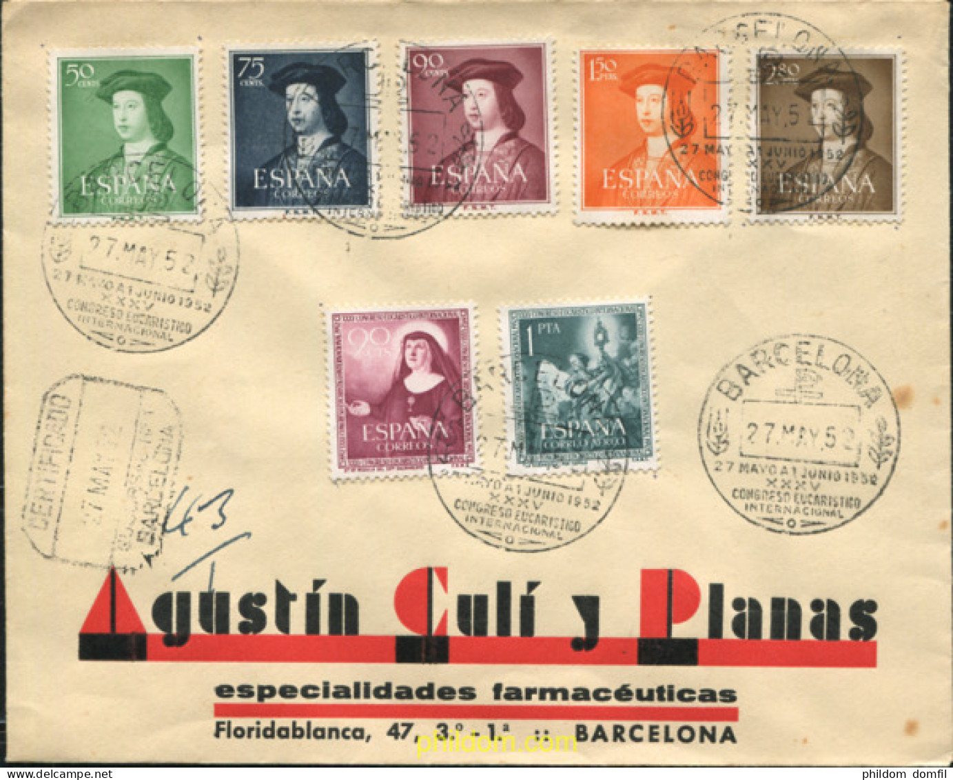 729644 MNH ESPAÑA 1952 5 CENTENARIO DEL NACIMIENTO DE FERNANDO EL CATOLICO - Unused Stamps