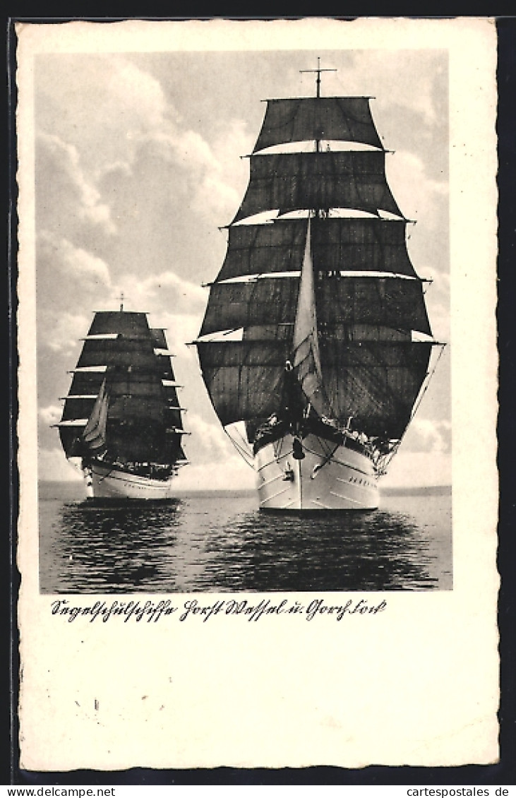 AK Segelschulschiffe  Und Gorch Fock  - Segelboote