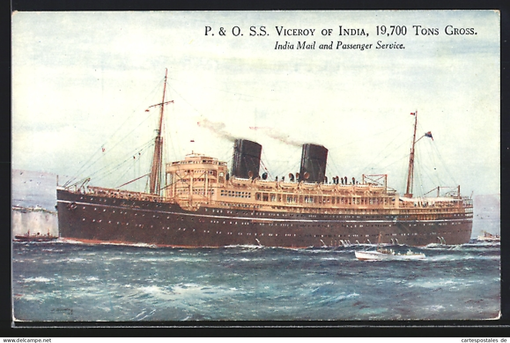 AK Passagierschiff Viceroy Of India Bei Der Hafeneinfahrt  - Steamers