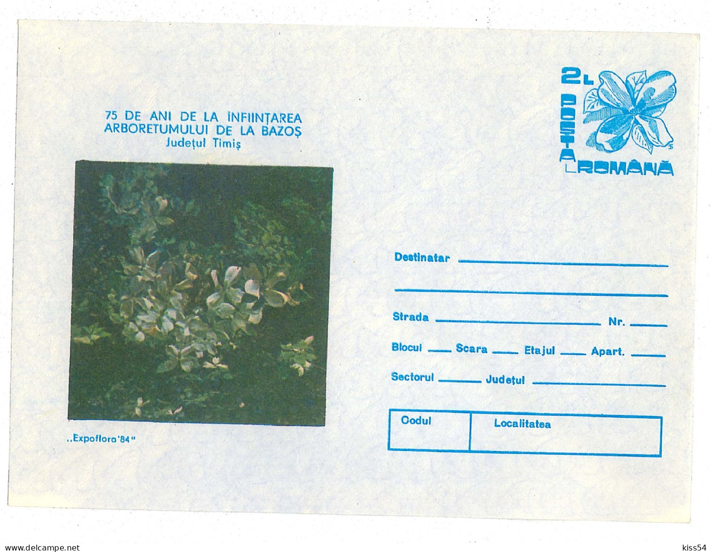 IP 84 - 105 FLOWERS, Romania - Stationery - Unused - 1984 - Ganzsachen