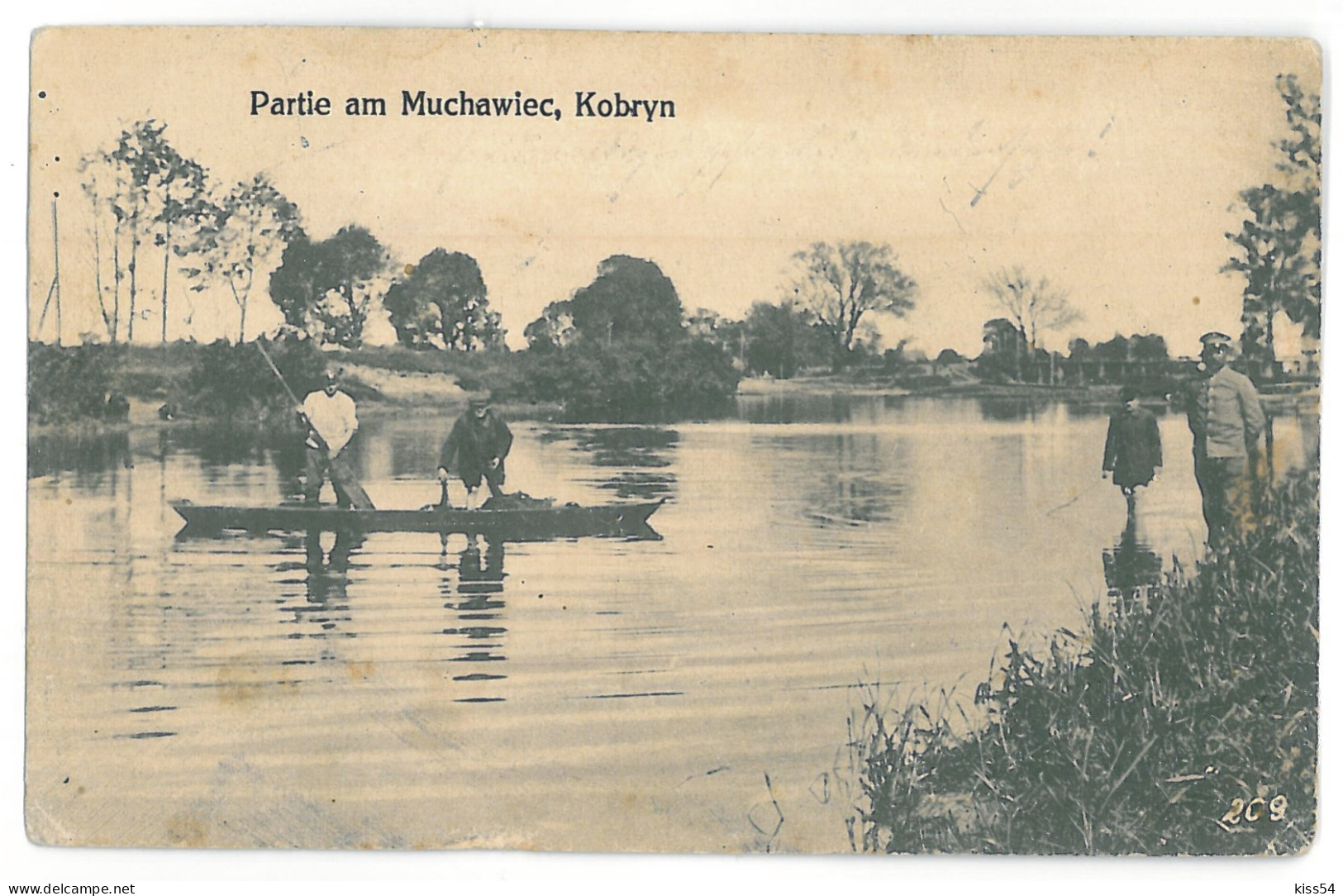 BL 31 - 13992 KOBRYN, Belarus, Fishermen - Old Postcard, CENSOR - Used - 1916 - Belarus