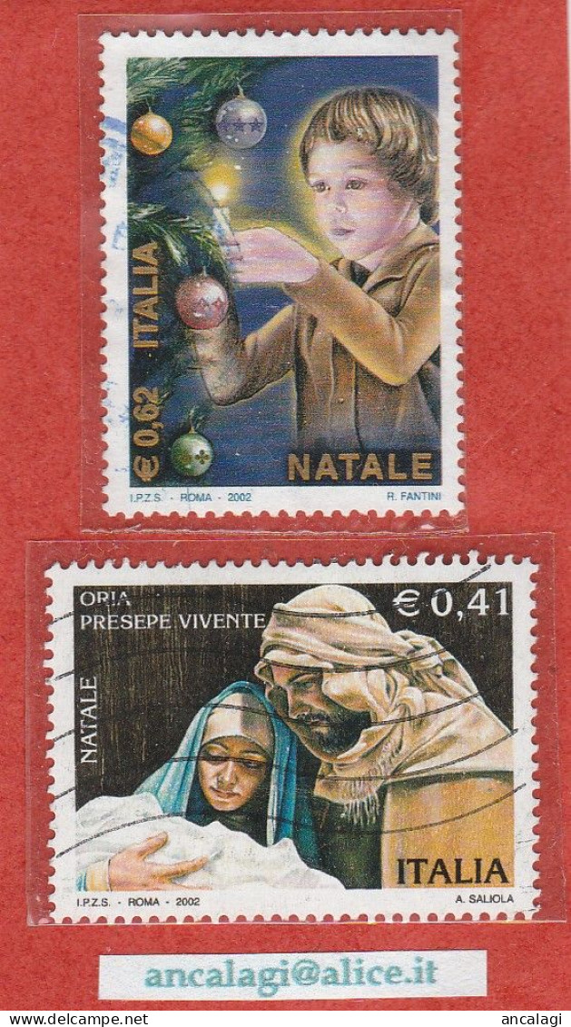 USATI ITALIA 2002 - Ref.0888 "NATALE" Serie Di 2 Val. - - 2001-10: Gebraucht