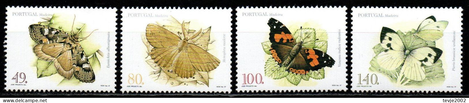 Portugal Madeira 1997 - Mi.Nr. 187 - 190 A - Postfrisch MNH - Tiere Animals Schmetterlinge Butterflies - Farfalle
