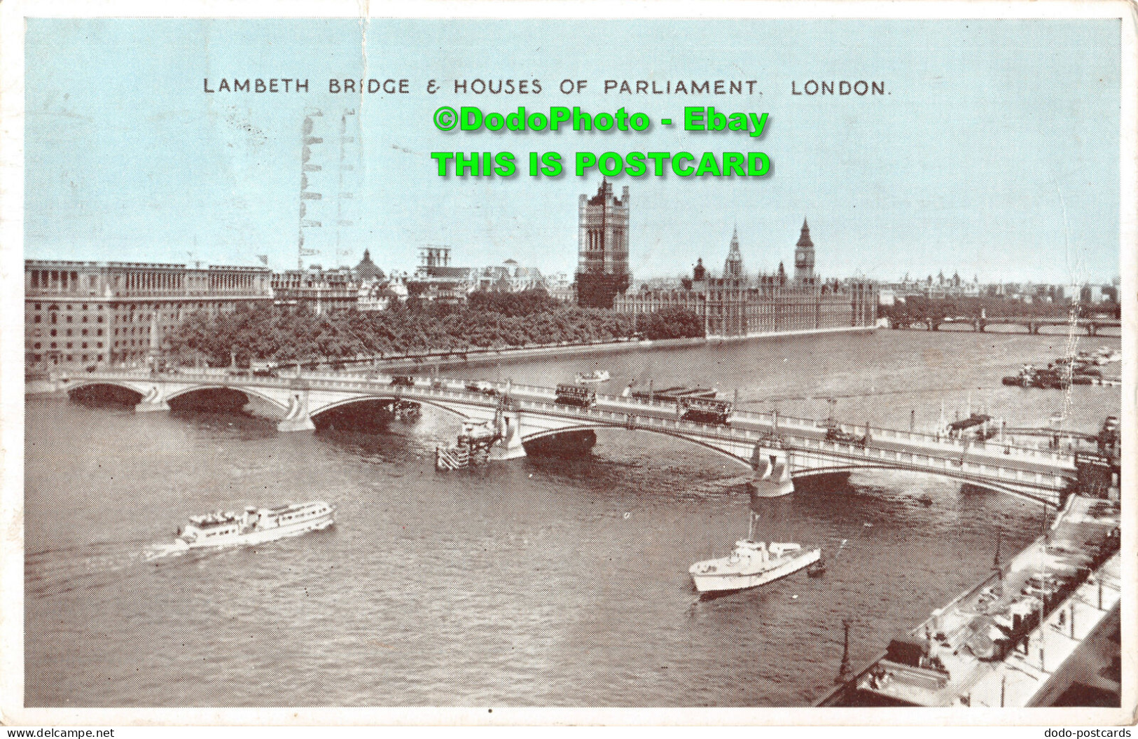 R425444 London. Lambeth Bridge And Houses Of Parliament. E. T. W. Dennis. 1953 - Autres & Non Classés