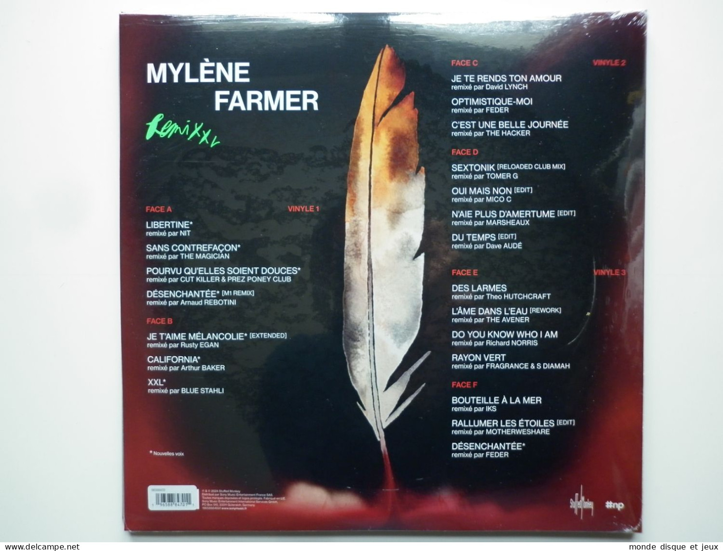 Mylene Farmer Triple 33Tours Vinyles Remix XL Inédit Triple Vinyle Rouge Exclusivité - Other - French Music