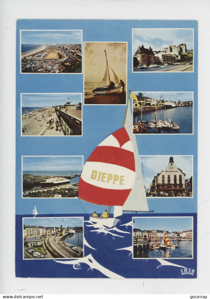 Dieppe Multivues Cp Vierge N°255 Cigogne - Sa Plage Son Port Son Charme (voilier) - Dieppe