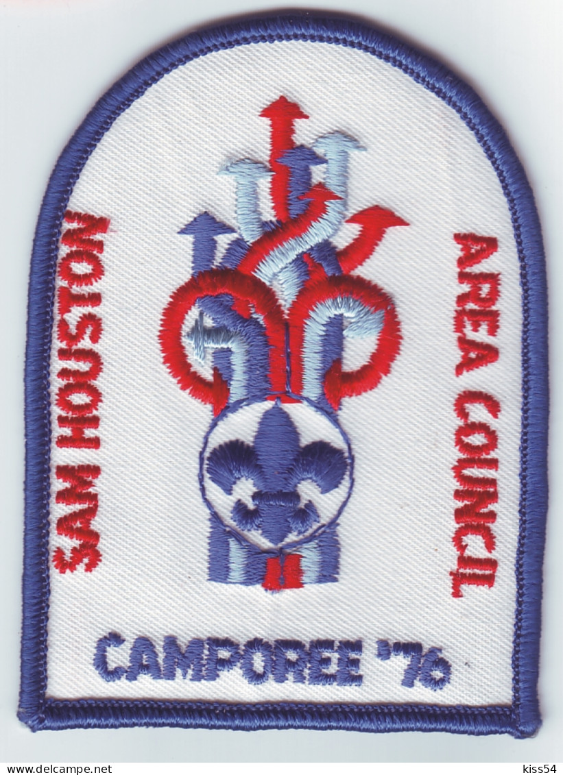 B 30 - 17 USA Scout Badge - Sam Huston Area Council, JAMBOREE - 1976 - Movimiento Scout