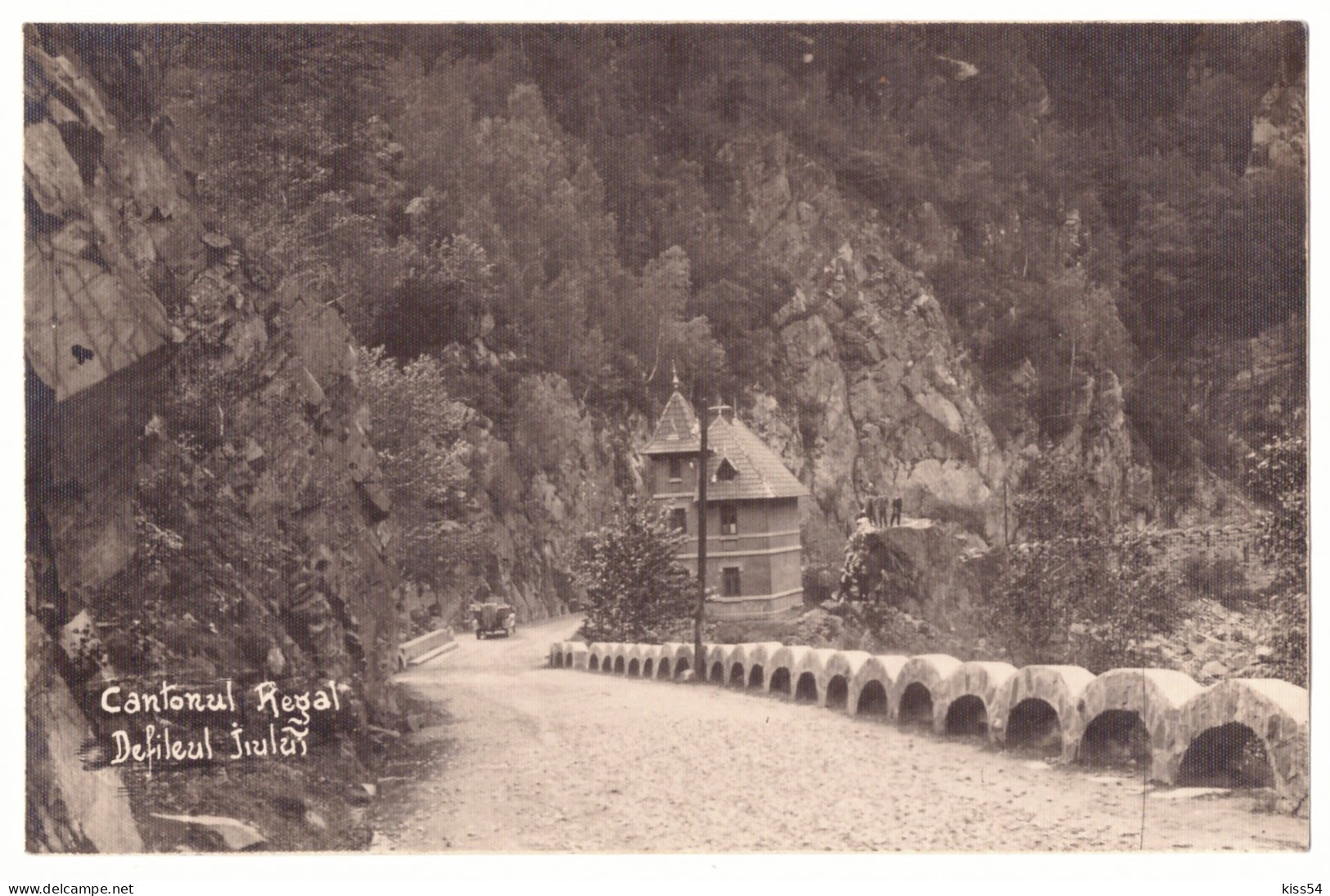 RO 45 - 18163 Gorj, Cantonul Regal, Defileul Jiului, Romania - Old Postcard, Real PHOTO - Unused - Romania