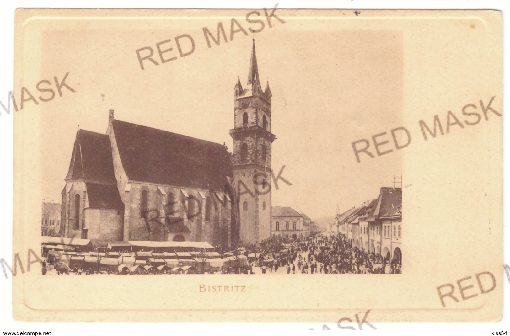RO 45 - 20675 BISTRITA, Big Market & Church, Romania - Old Postcard - Used - 1906 - Romania