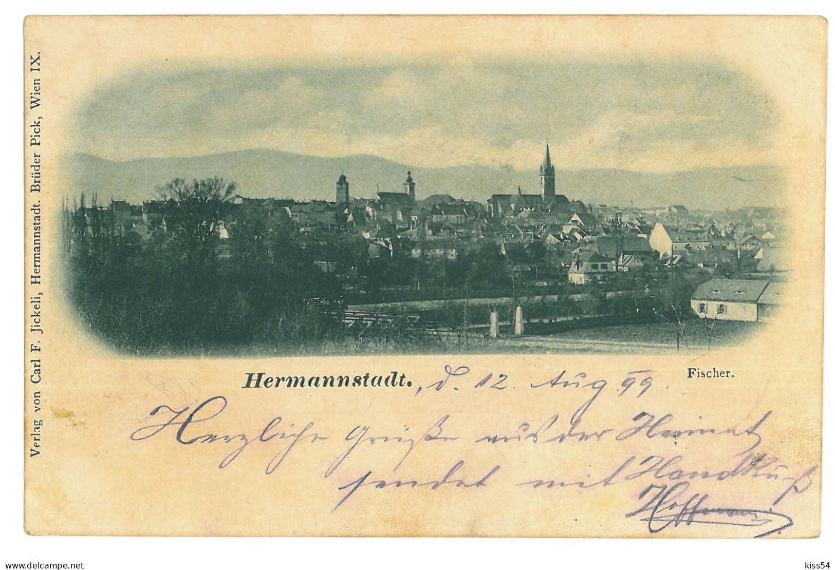 RO 45 - 22469 SIBIU, Panorama, Litho, Romania - Old Postcard - Used - 1899 - Romania