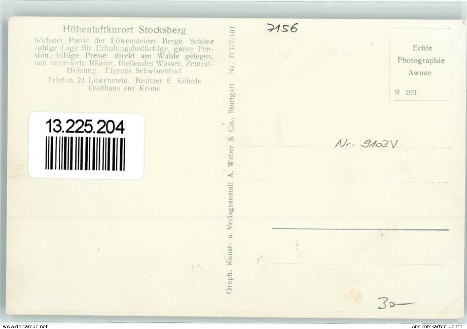 13225204 - Stocksberg , Wuertt - Heilbronn