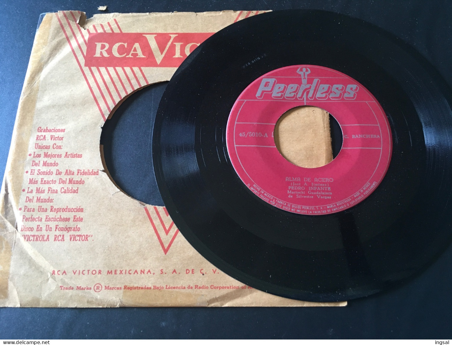 PEDRO INFANTE ……..” ALMA DE ACERO “…..” MALDITO ABISMO “      PEERLESS Records - Andere - Spaans