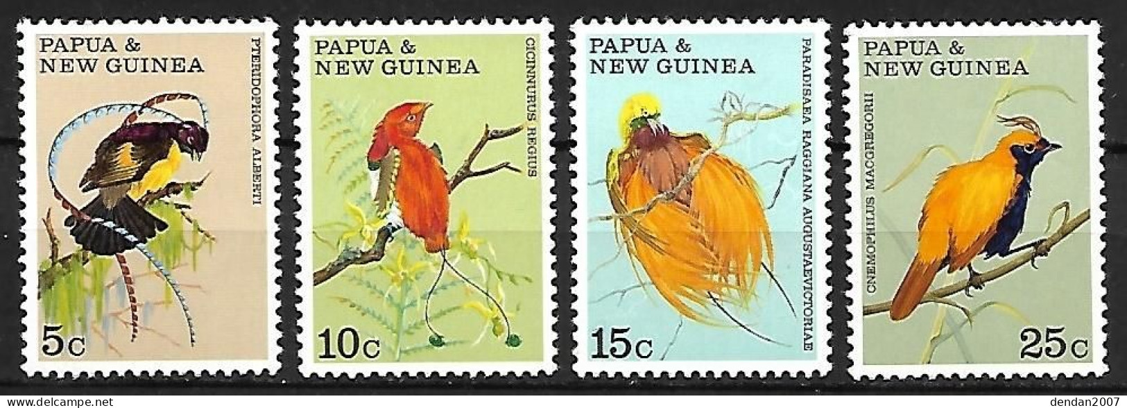 Papua New Guinea - MNH ** 1964 - Complete Set : 4 Different Birds-of-paradise - Songbirds & Tree Dwellers