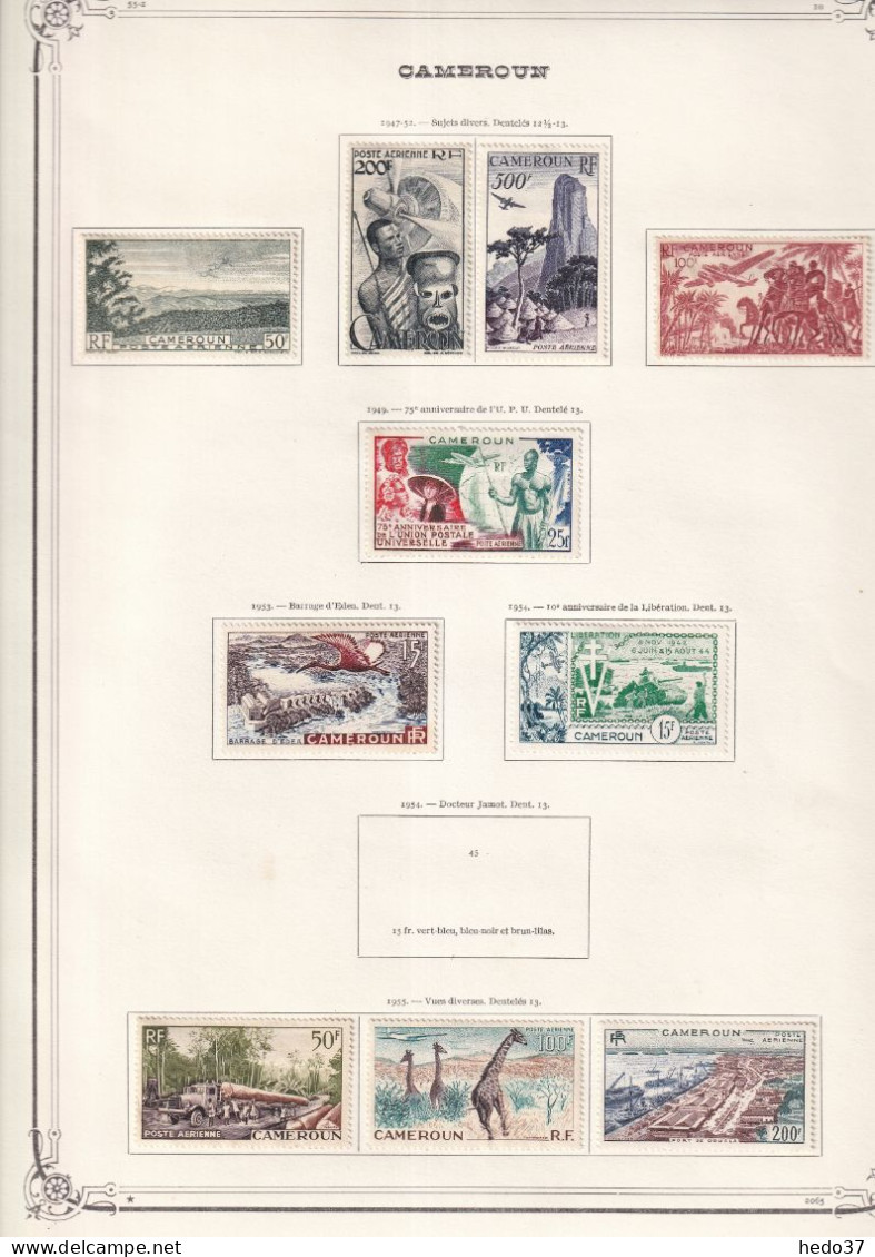 Cameroun - Collection - Neufs sans gomme - B/TB