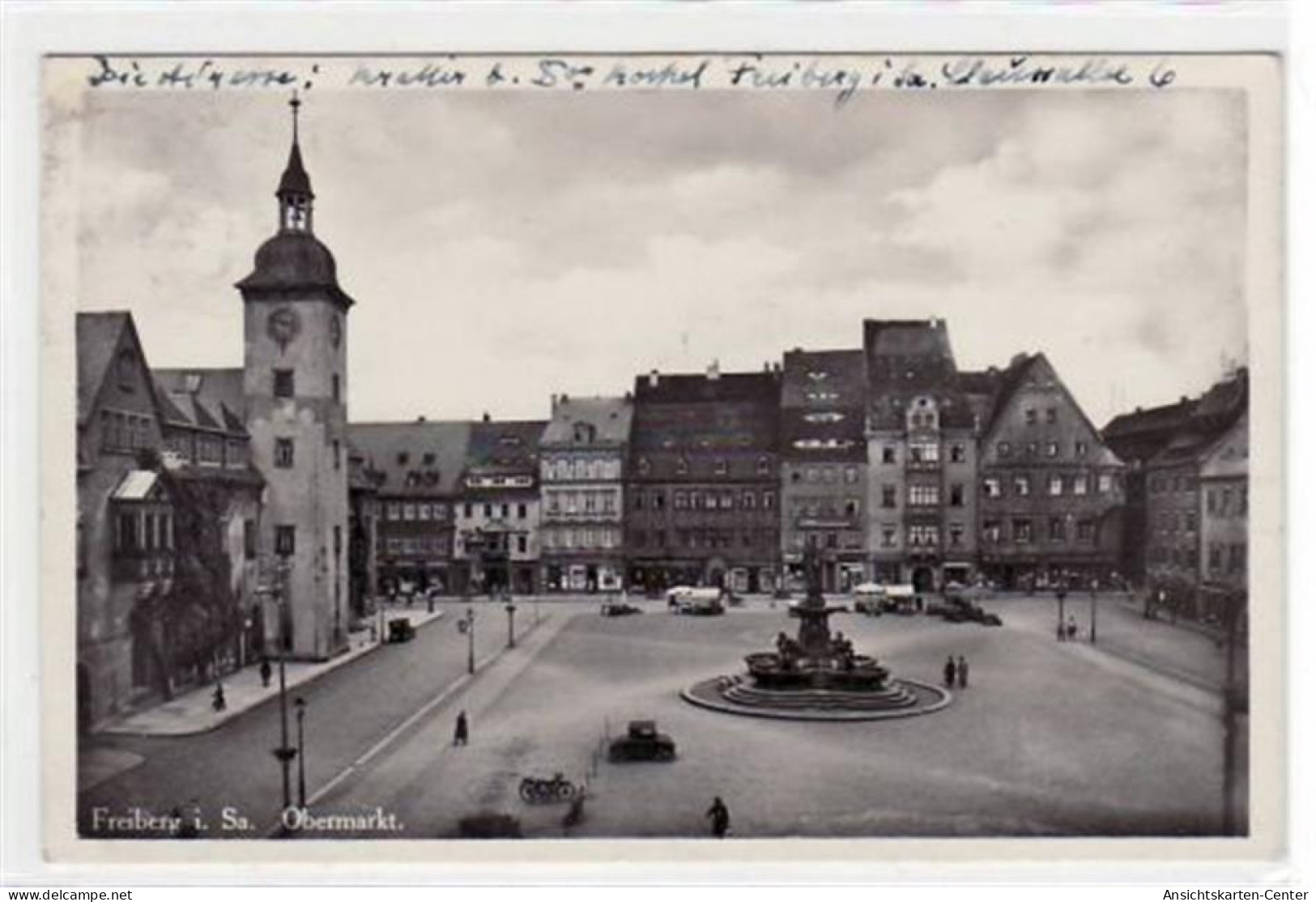 39033304 - Freiberg Mit Obermarkt Gelaufen Von 1937. Gute Erhaltung. - Freiberg (Sachsen)