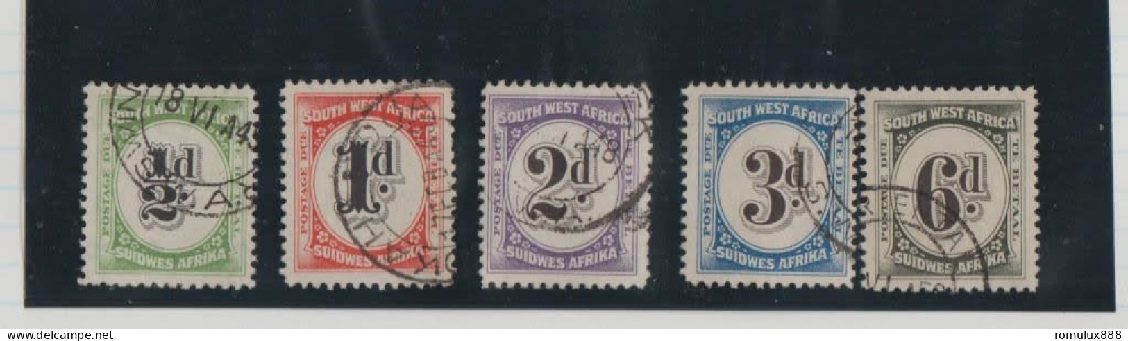 SWA 1931 POSTAGE DUES-GOOD USED SET OF 5 -SG D47-D51 - Africa Del Sud-Ovest (1923-1990)