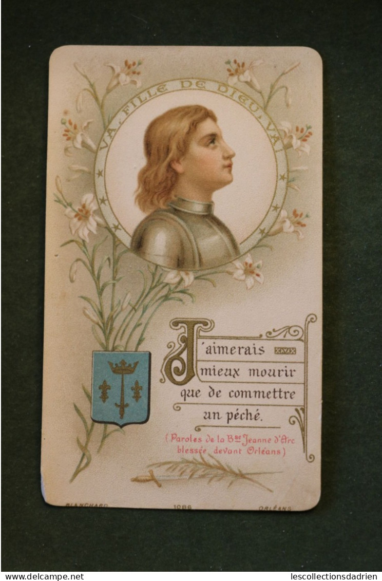 Image Religieuse Bienheureuse Jeanne D'Arc - Holy Card Joan Of Arc - Images Religieuses