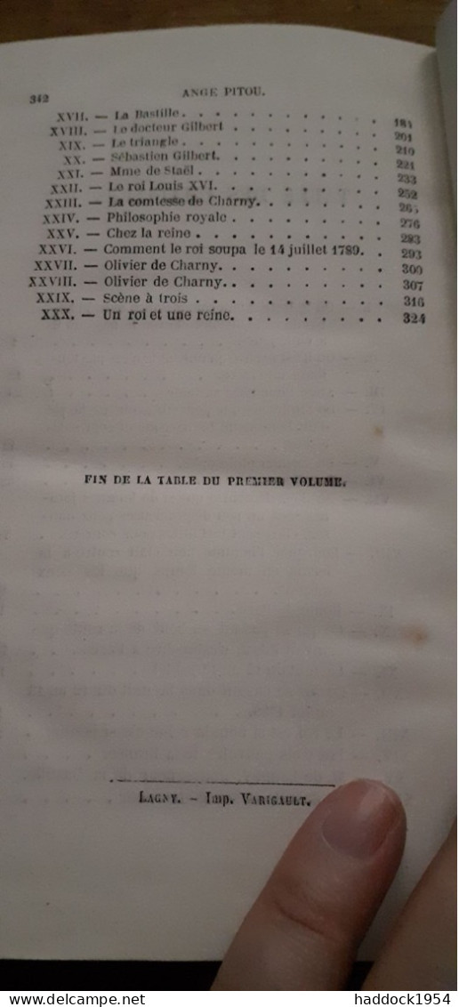 Ange Pitou ALEXANDRE DUMAS Michel Lévy 1866 - Historisch