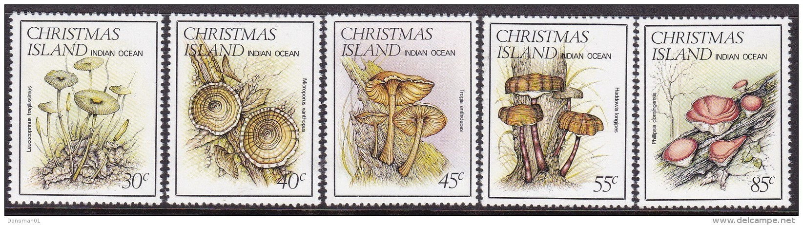 Christmas Island 1984 Fungi Sc 152-56 Mint Never Hinged - Christmas Island