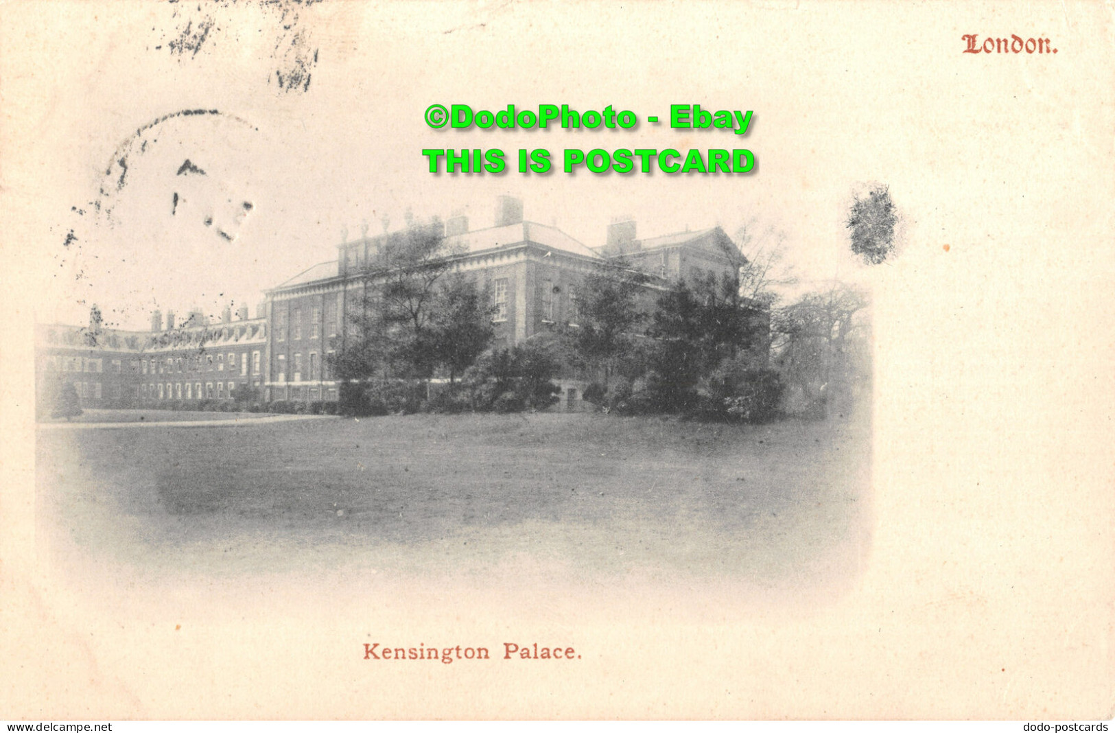 R425117 London. Kensington Palace. 1903 - Other & Unclassified