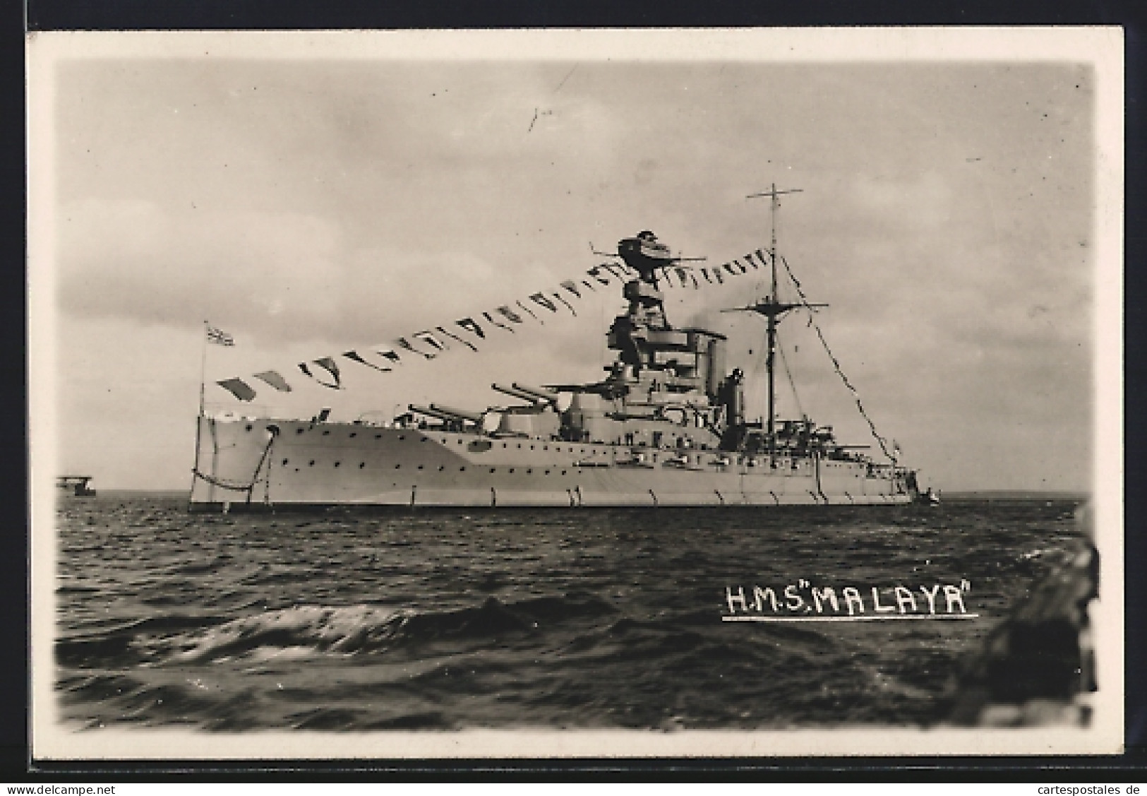 Pc HMS Malaya Im Wasser  - Guerra