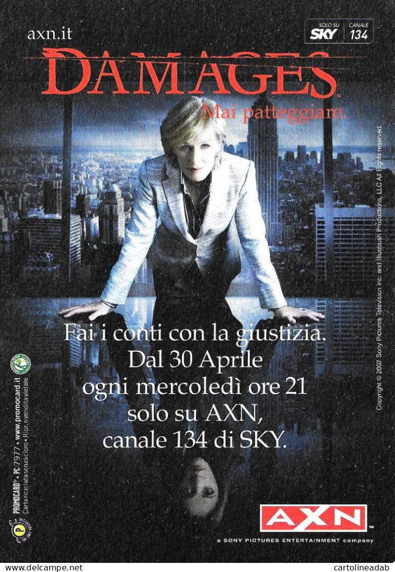 [MD9436] CPM - AXN CANALE 134 DI SKY - PROMOCARD 7977 - PERFETTA - Non Viaggiata - Werbepostkarten