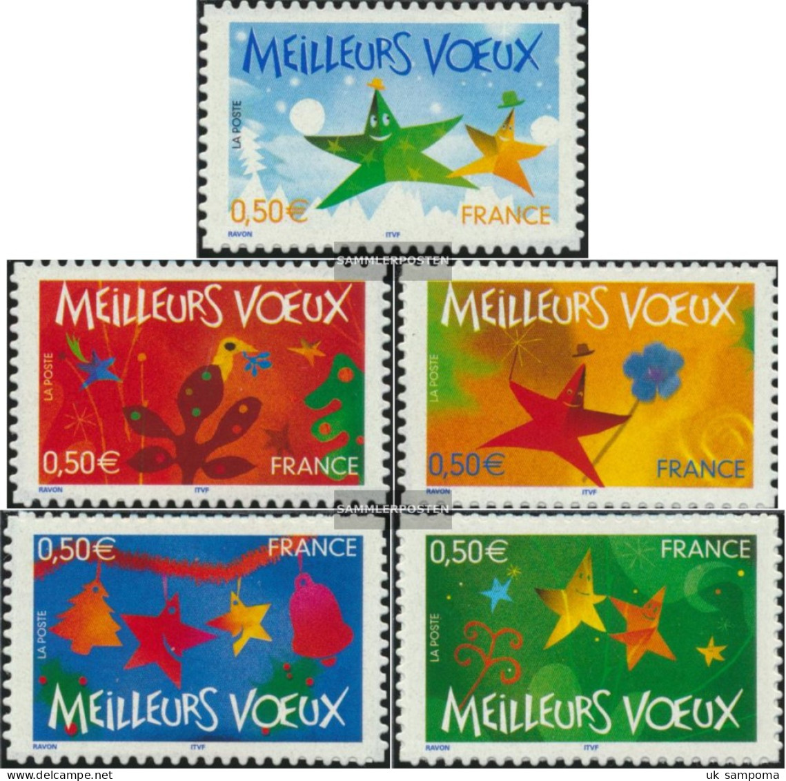 France 3877-3881 (complete Issue) Unmounted Mint / Never Hinged 2004 Christmas And Year - Unused Stamps