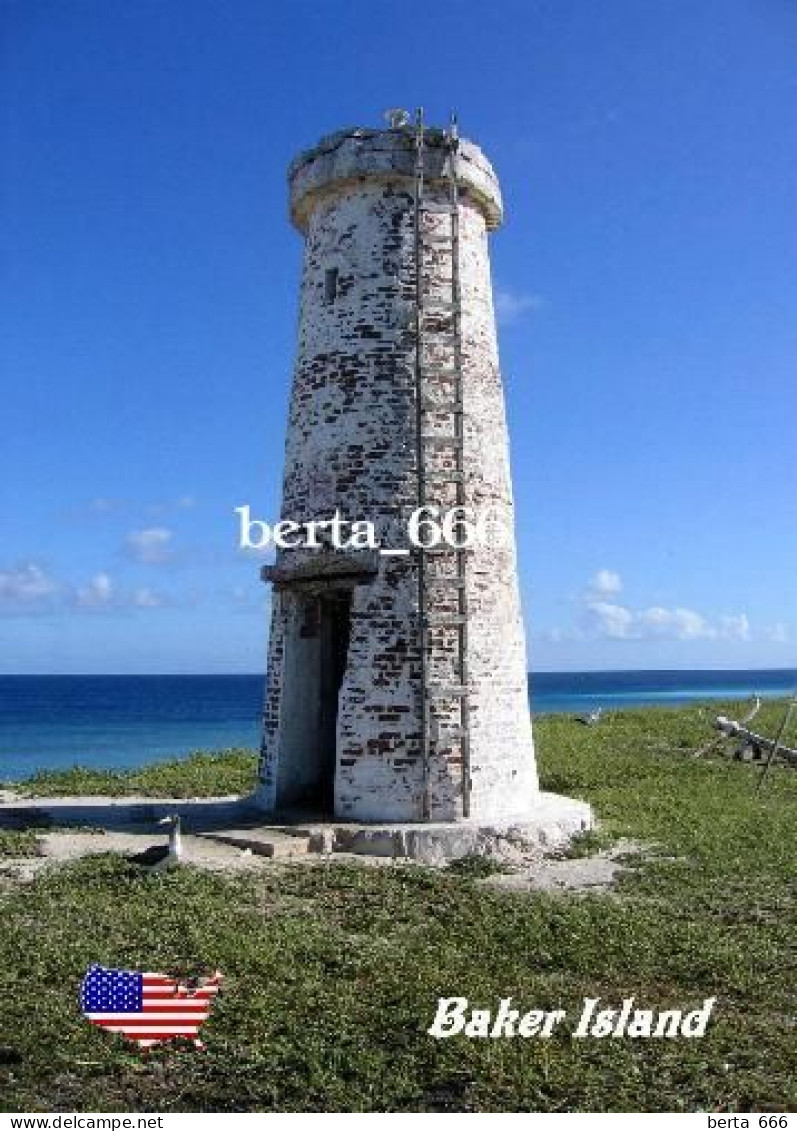 United States Baker Island Day Beacon Lighthouse New Postcard - Sonstige & Ohne Zuordnung