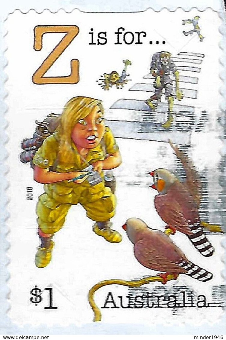 AUSTRALIA 2018 $1 Multicoloured, Fair Dinkum Aussie Alphabet Z Die-Cut Self Adhesive Used - Used Stamps