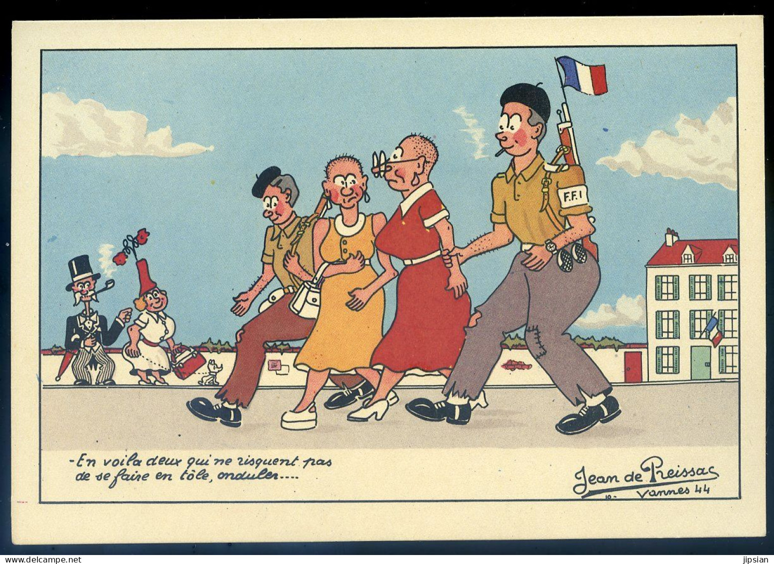Lot De 9 Cpa Illustrateur J. De Preissac à La Libération 1944/45   STEP160 - Guerre 1939-45