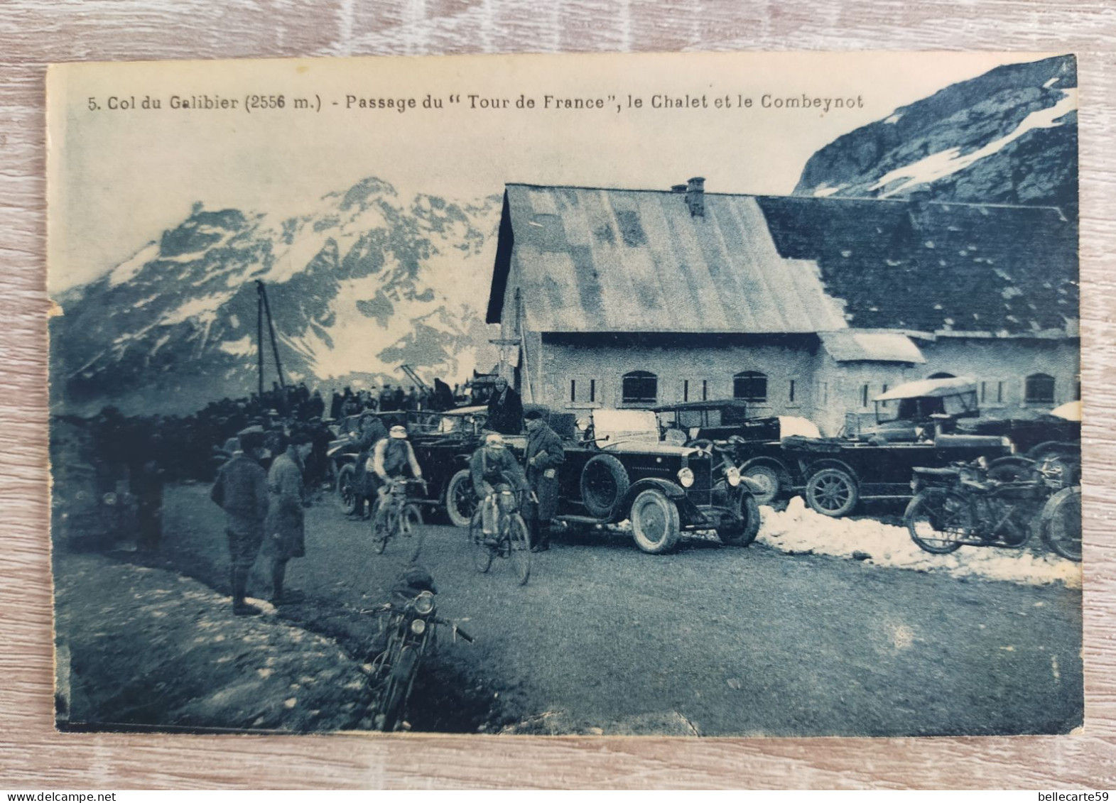 Cyclisme Col Du Galibier Passage Du Tour De France Moto Vélo - Cyclisme