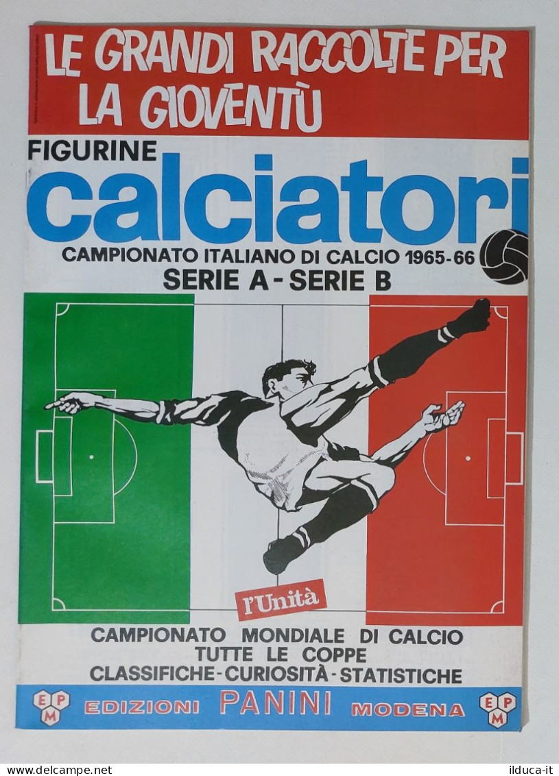 50090 Album Figurine Calciatori Panini Edizione L'Unità - Stagione 1965/66 - Edition Italienne