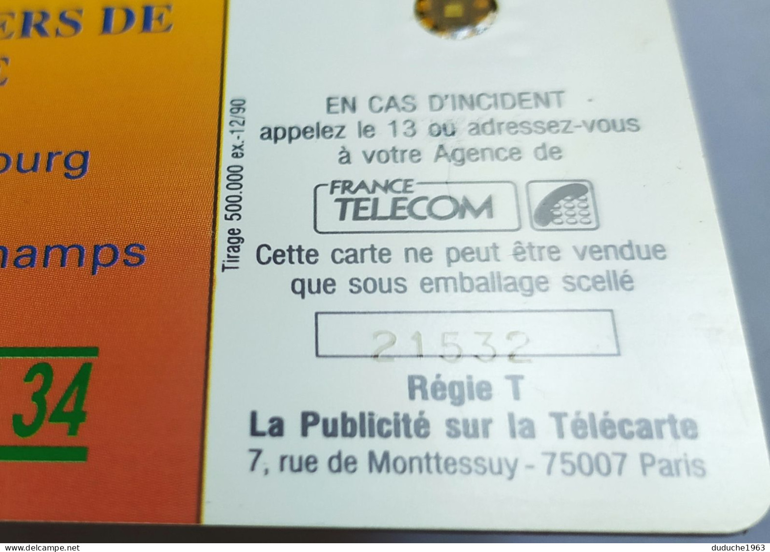 Télécarte France - LA POSTE - Zonder Classificatie