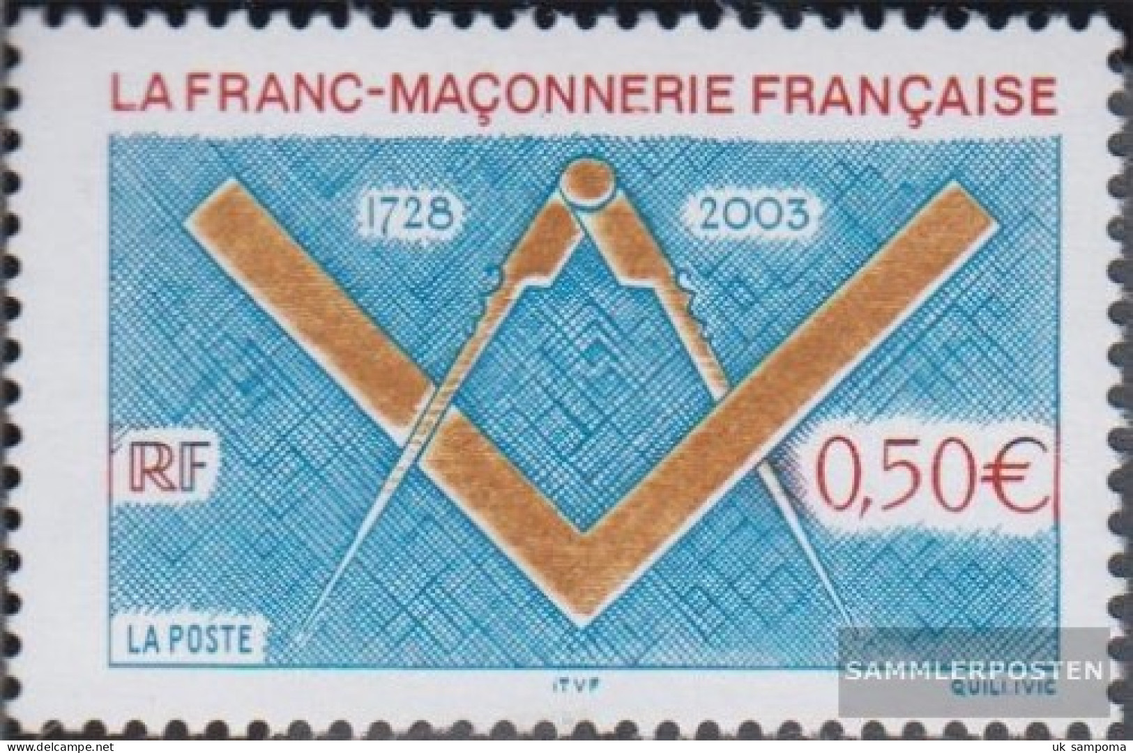 France 3723 (complete Issue) Unmounted Mint / Never Hinged 2003 Freimaurerloge - Unused Stamps