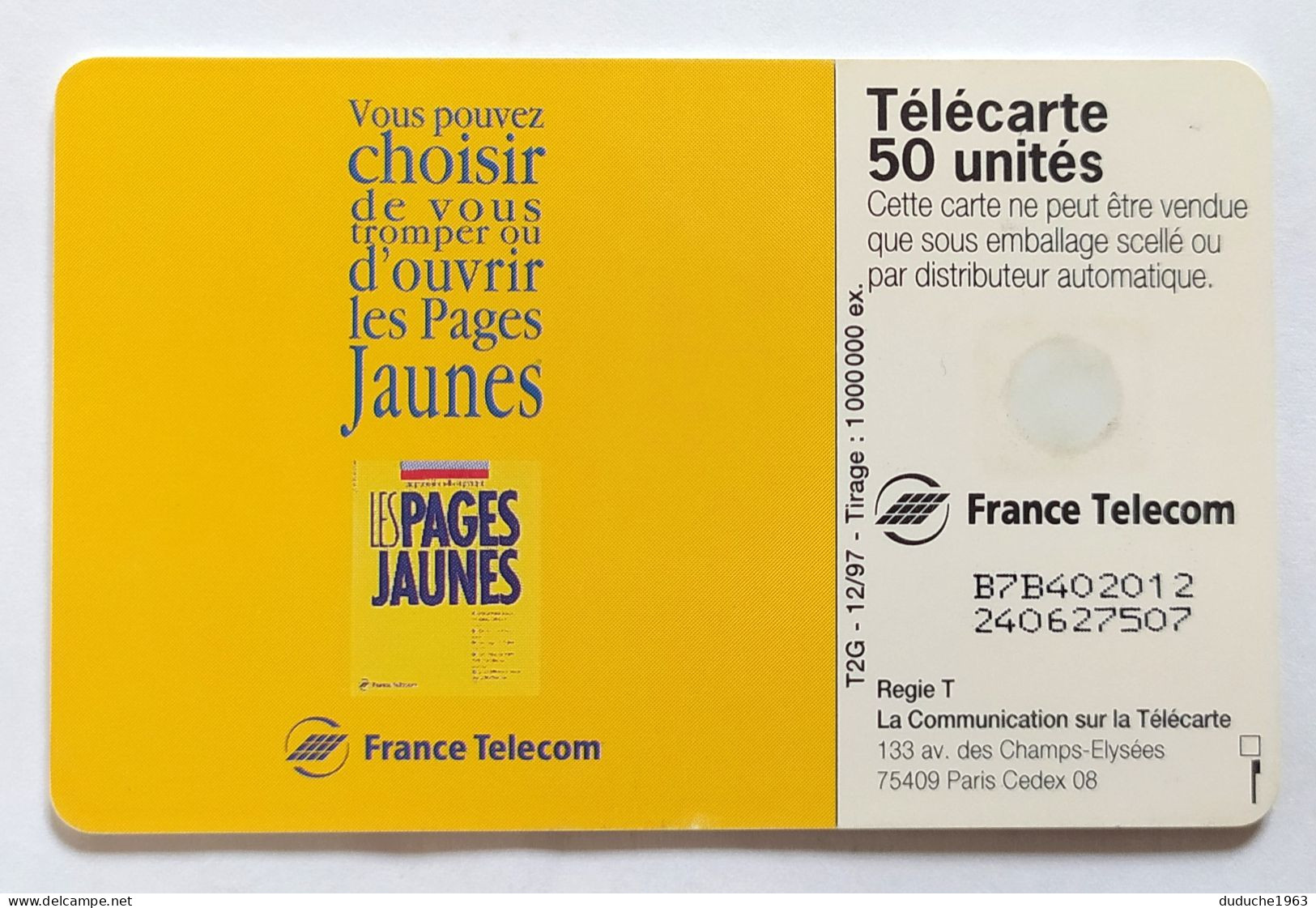 Télécarte France - Les Pages Jaunes - Ohne Zuordnung