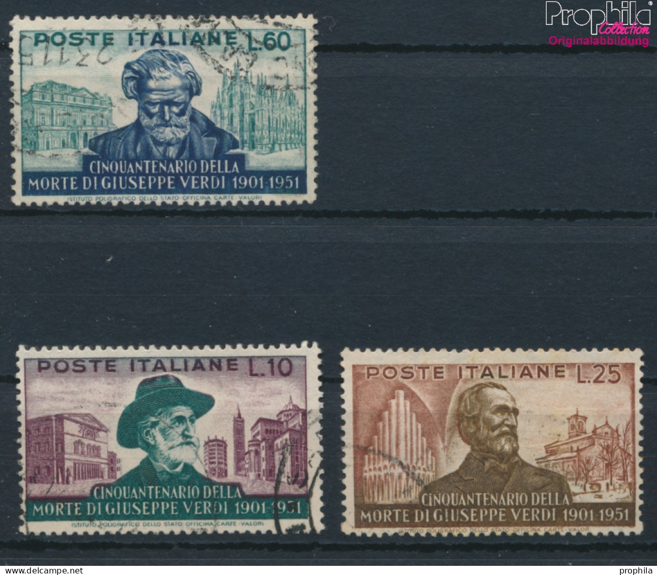 Italien 850-852 (kompl.Ausg.) Gestempelt 1951 Giuseppe Verdi (10368621 - 1946-60: Oblitérés