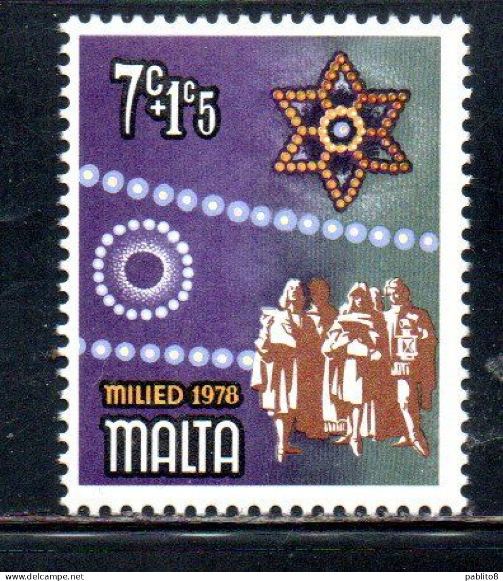 MALTA 1978 CHRISTMAS NATALE NOEL WEIHNACHTEN NAVIDAD NATAL 7c + 1.5c MNH - Malta