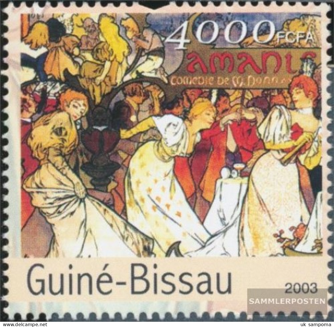 Guinea-Bissau 2571 (complete Issue) Unmounted Mint / Never Hinged 2003 Paintings Of Mucha - Guinea-Bissau