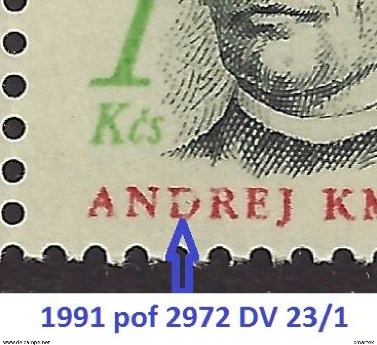 Czechoslovakia 1991 ** Mi 3080 Zf Paar Sc 2821 Personalities. Plate Flaw, Tschechoslowakei - Ongebruikt