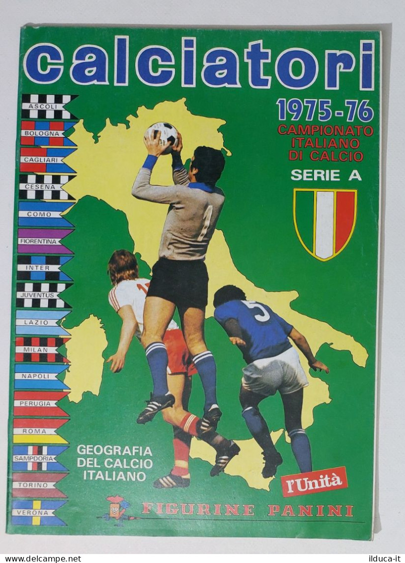 65396 Album Figurine Calciatori Panini Edizione L'Unità - Stagione 1975/76 - Italian Edition
