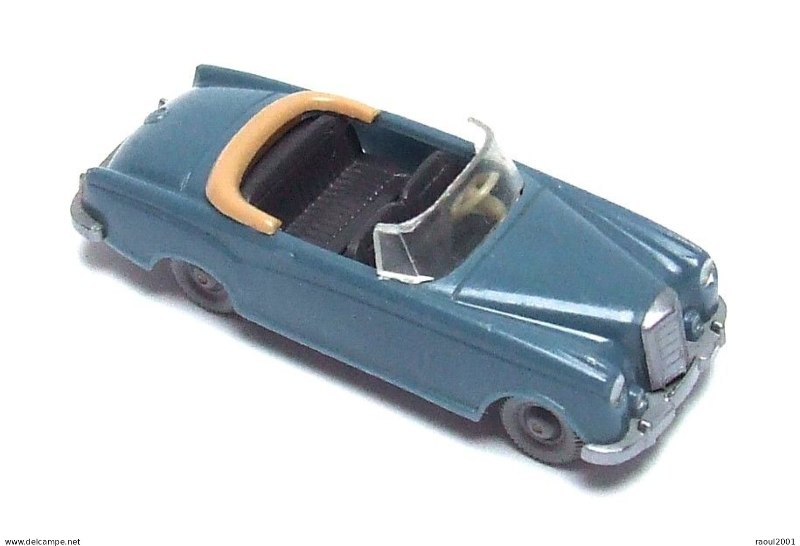 Auto Automobile Voiture Miniature WIKING 1:87 - Mercedes 220 Cabrio Cabriolet - Mattgraublau Bleu - CS 376/1B - Jugetes Antiguos