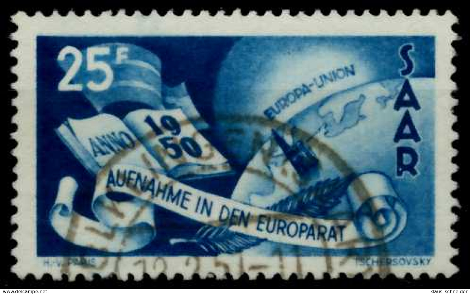 SAARLAND 1950 Nr 297 Gestempelt X748506 - Gebraucht