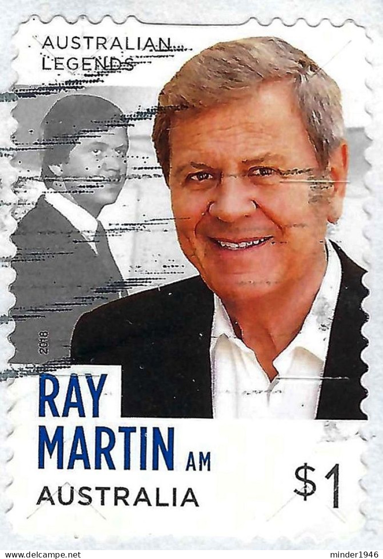 AUSTRALIA 2018 $1 Multicoloured, Legends Of TV Entertainment-Ray Martin Die-Cut Self Adhesive Used - Usati